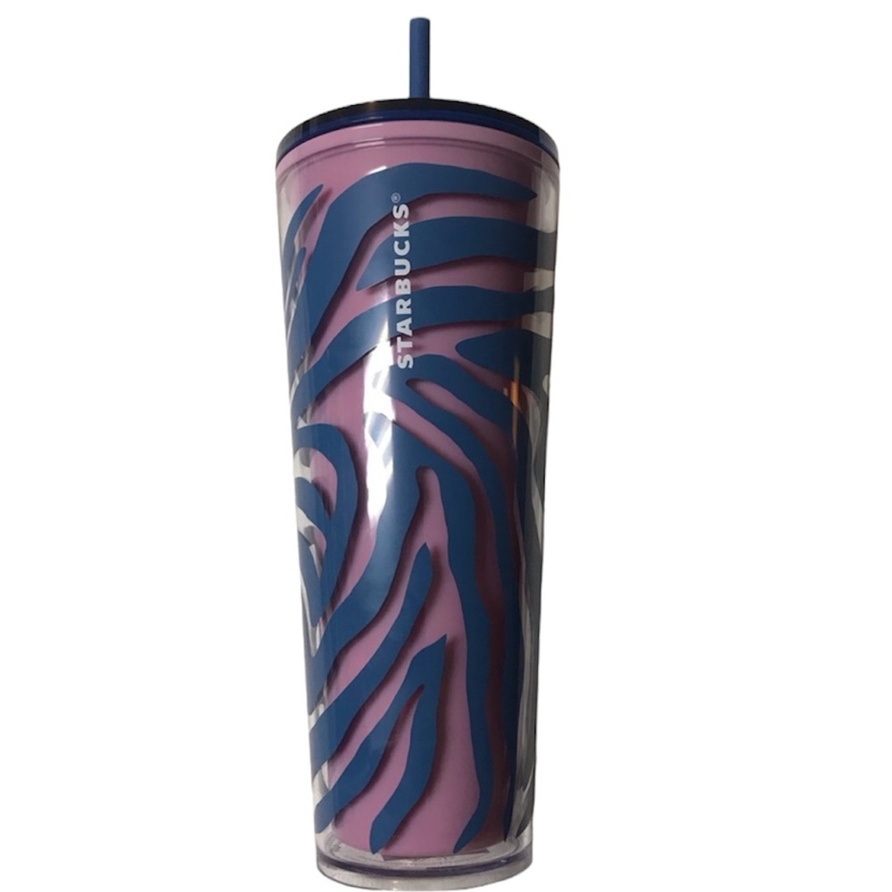Starbucks 24oz Zebra Stripped Tumbler Summer 2021